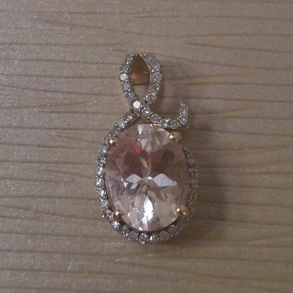 Morganite rose gold pendant - Picture 3 of 4